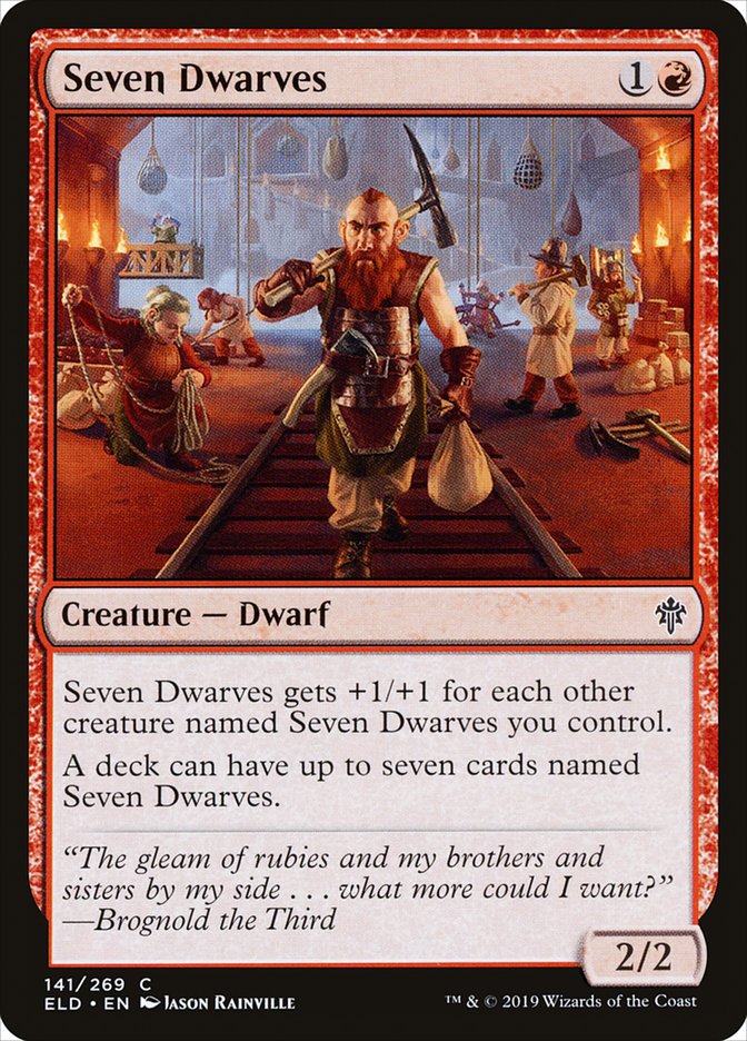 Seven Dwarves, Throne Of Eldraine Card Art