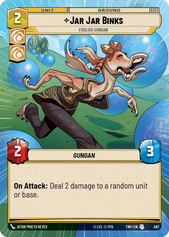 Jar Jar Binks, Foolish Gungan, Twilight of the Republic Card Art