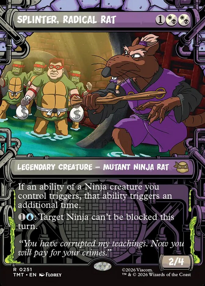 Splinter, Radical Rat, Teenage Mutant Ninja Turtles Card Art