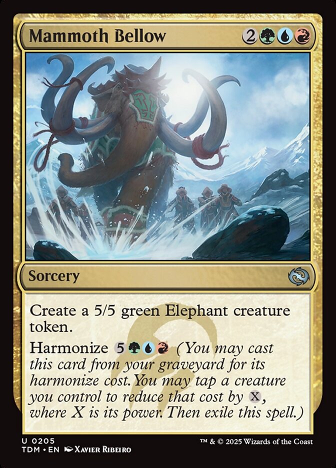 Mammoth Bellow, Tarkir: dragonstorm Card Art