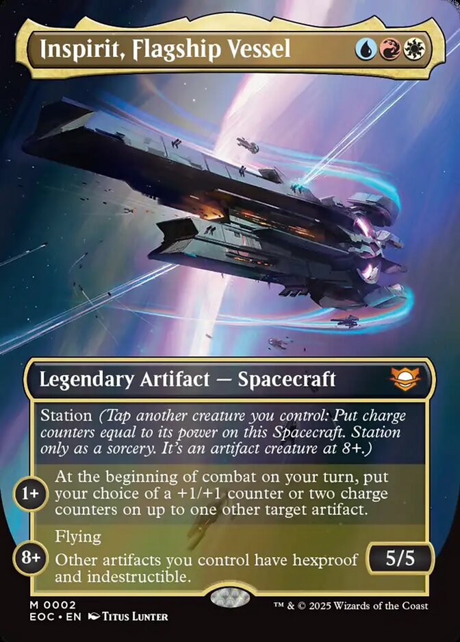 Inspirit, Flagship Vessel, Edge Of Eternities Commander Card Art