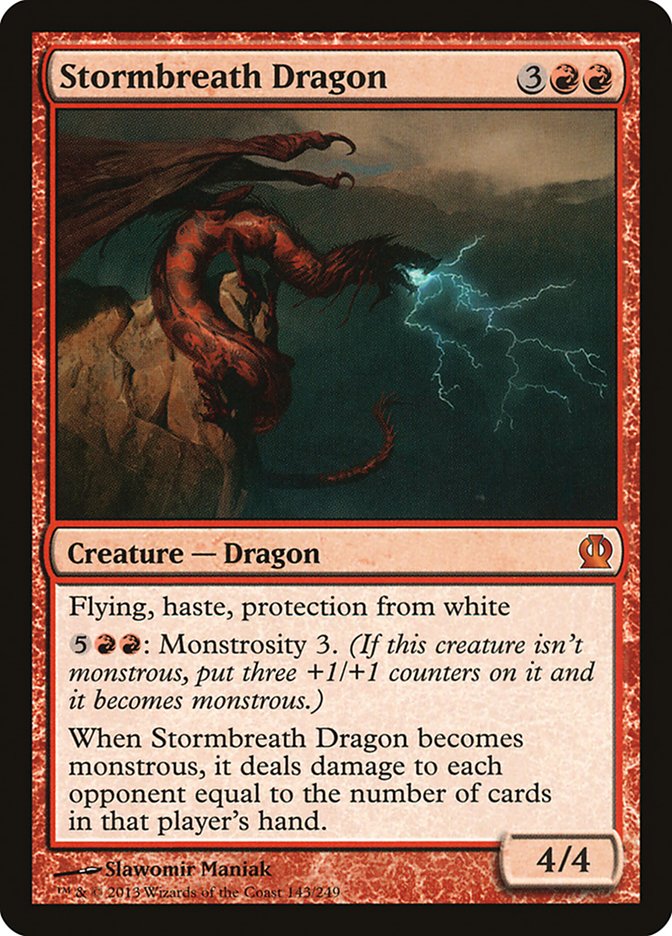 Stormbreath Dragon, Theros Card Art