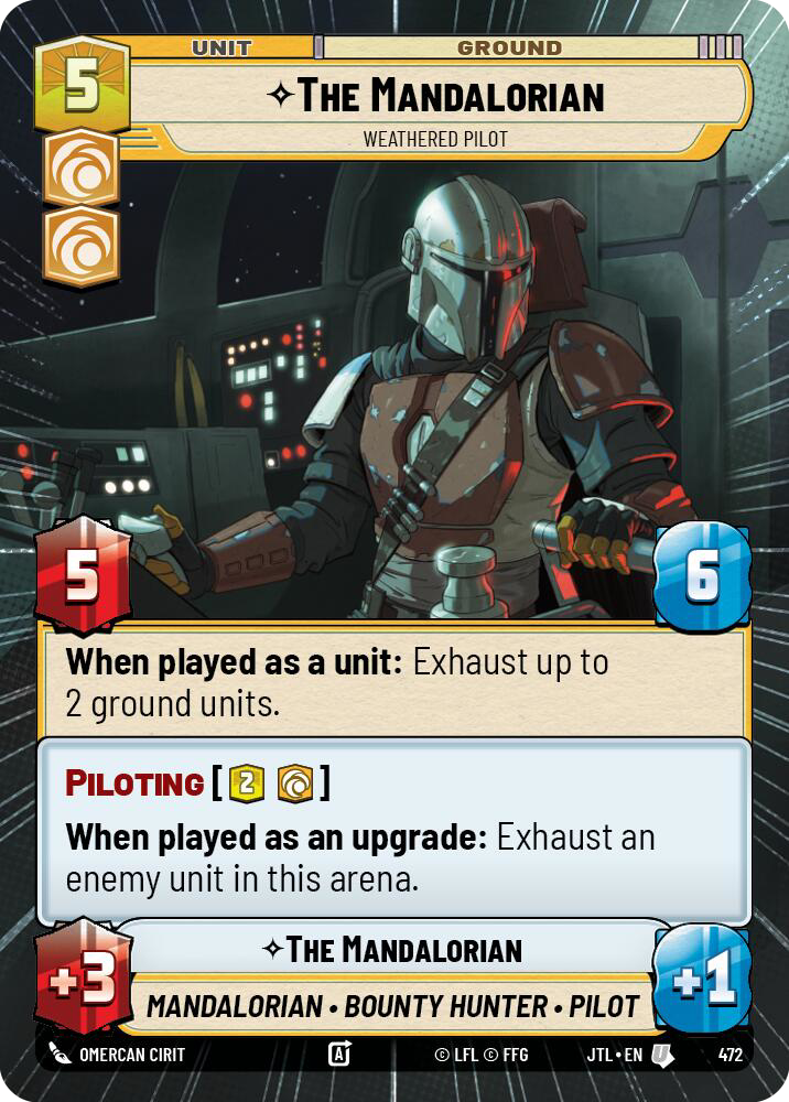 The Mandalorian, Weathered Pilot, Jump to Lightspeed Card Art