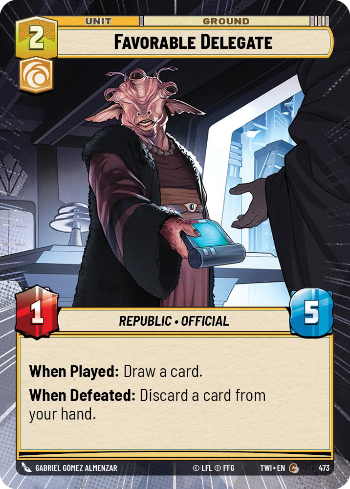 Favorable Delegate, Twilight of the Republic Card Art