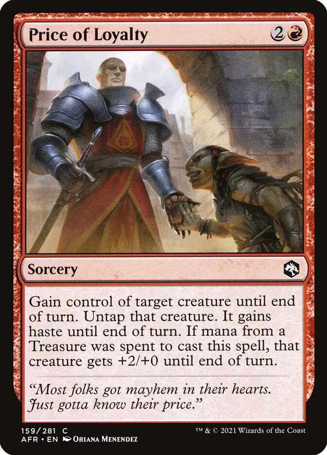 Price of Loyalty, Adventures In The Forgotten Realms Card Art