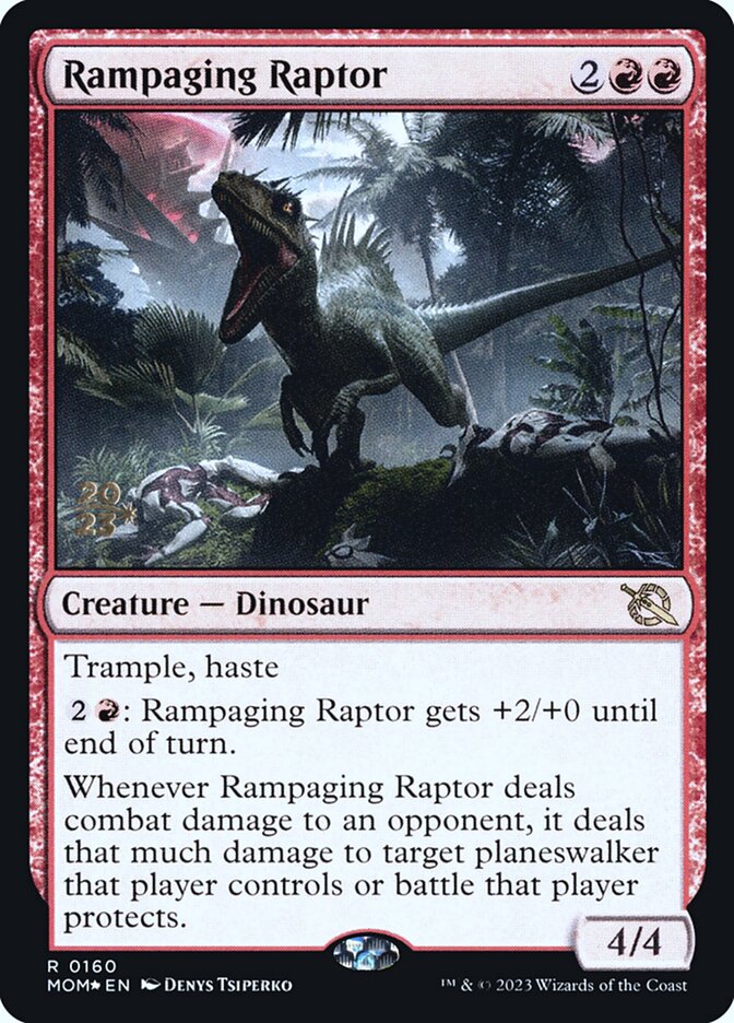 Rampaging Raptor, March of the machine promos Card Art
