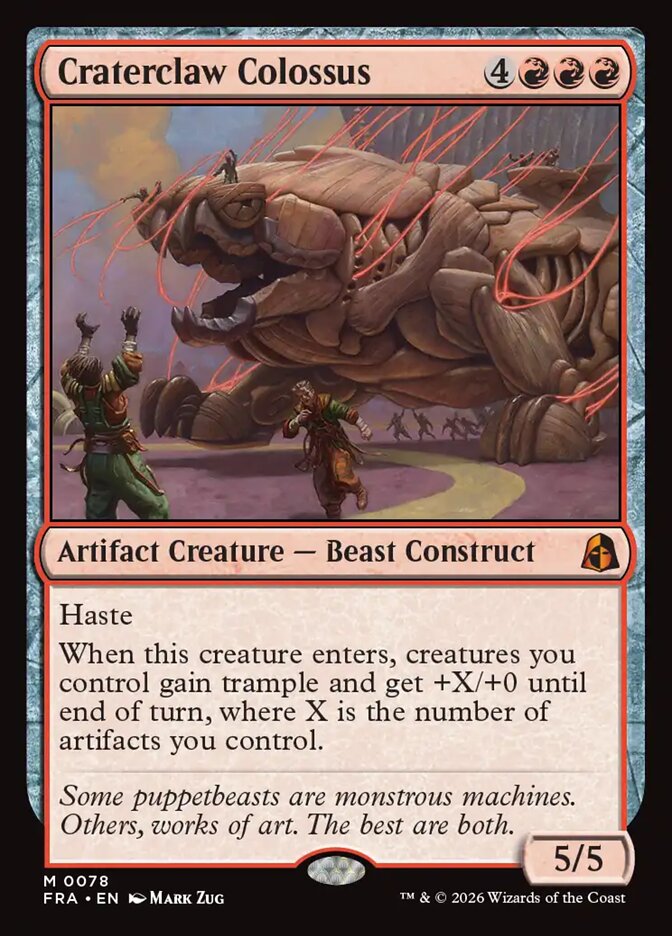 Craterclaw Colossus, Reality Fracture Card Art
