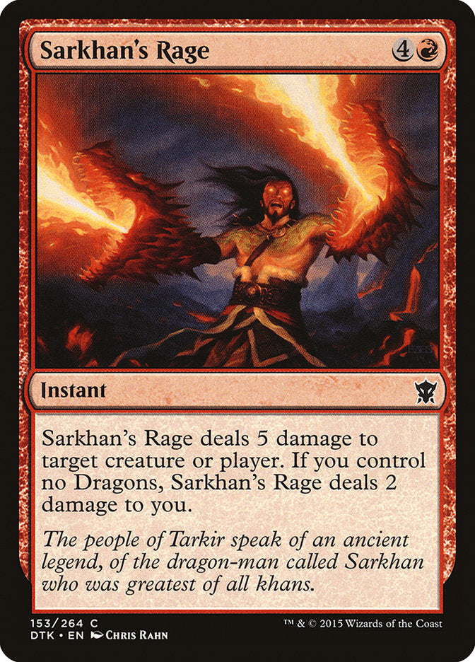 Sarkhan's Rage, Dragons of tarkir Card Art