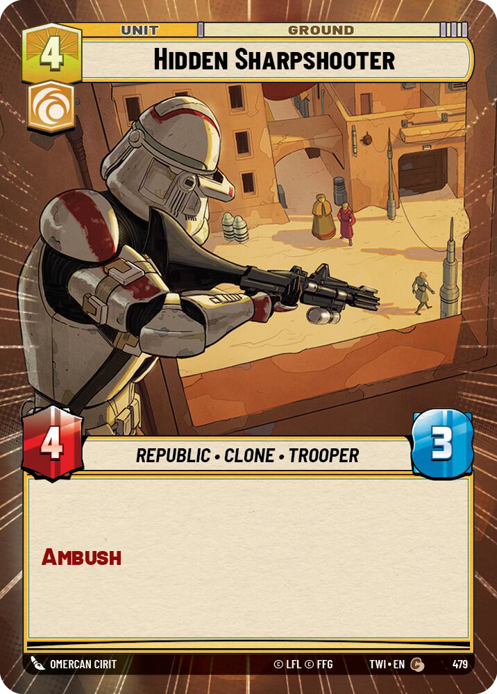 Hidden Sharpshooter, Twilight of the Republic Card Art