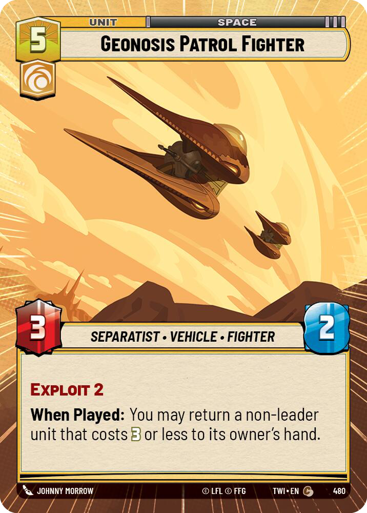 Geonosis Patrol Fighter, Twilight of the Republic Card Art