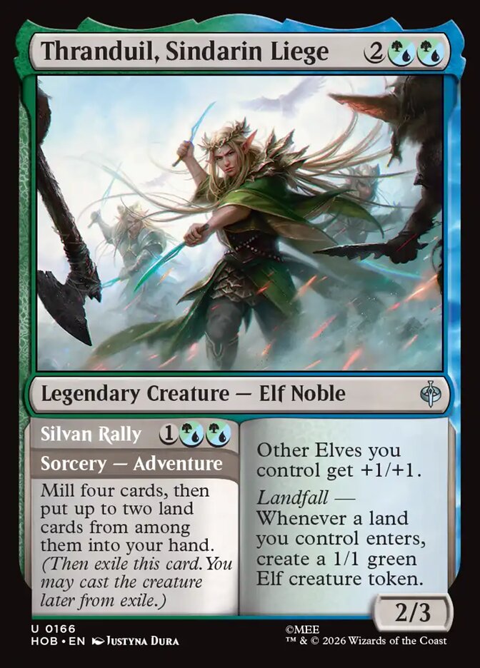 Thranduil, Sindarin Liege // Silvan Rally, The Hobbit Card Art