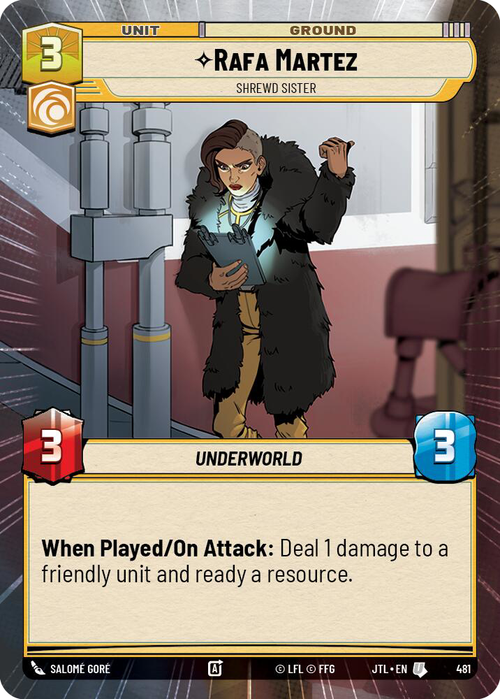 Rafa Martez, Shrewd Sister, Jump to Lightspeed Card Art