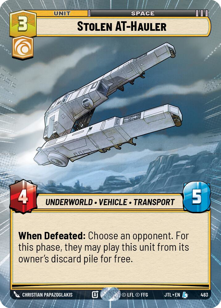 Stolen AT-Hauler, Jump to Lightspeed Card Art