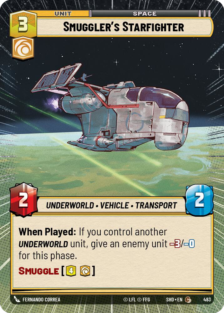 Smuggler's Starfighter, Shadows of the Galaxy Card Art
