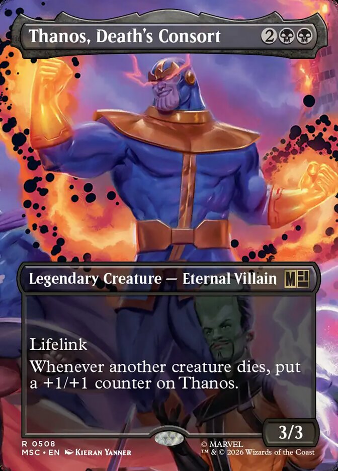Thanos, Death's Consort, Marvel Super Heroes Commander Card Art