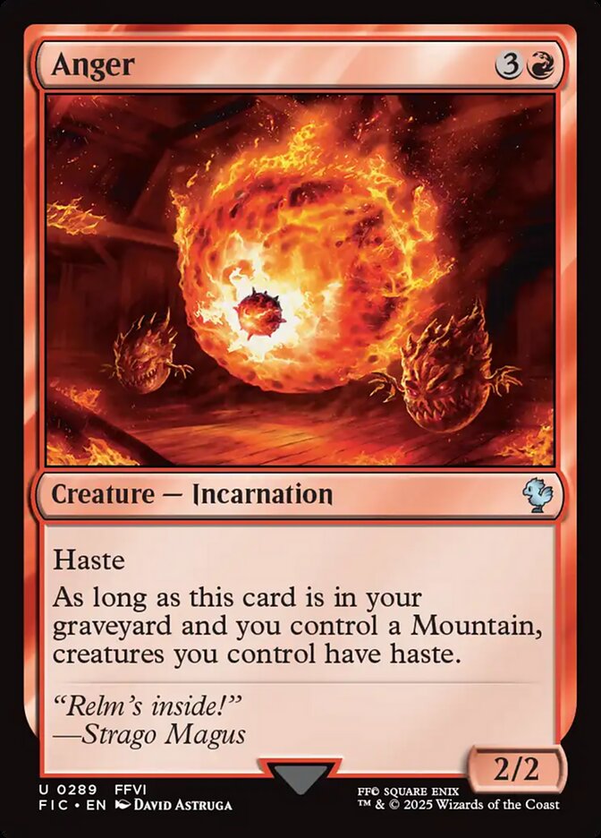 Anger, Final fantasy commander Card Art