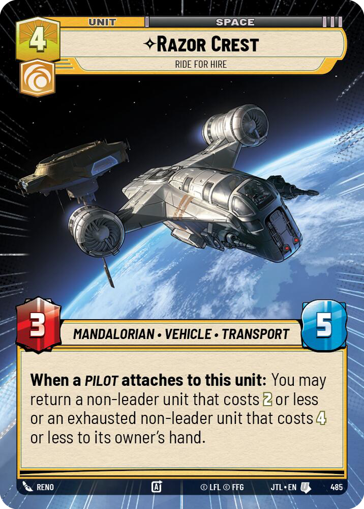 Razor Crest, Ride For Hire, Jump to Lightspeed Card Art