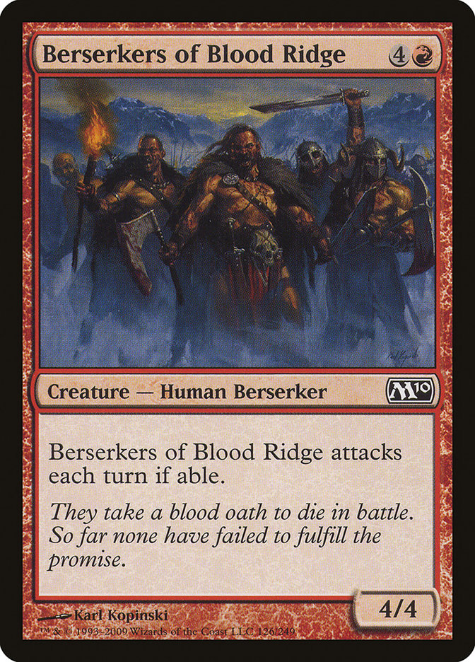 Berserkers of Blood Ridge, Magic 2010 Card Art
