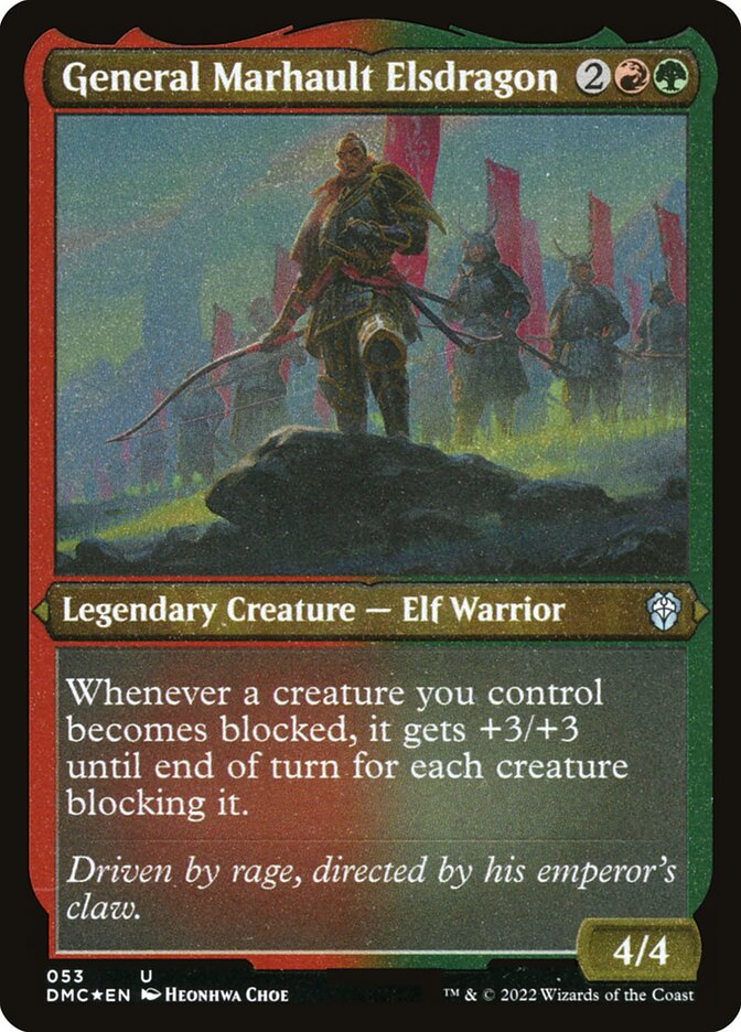 General Marhault Elsdragon, Dominaria United Commander Card Art