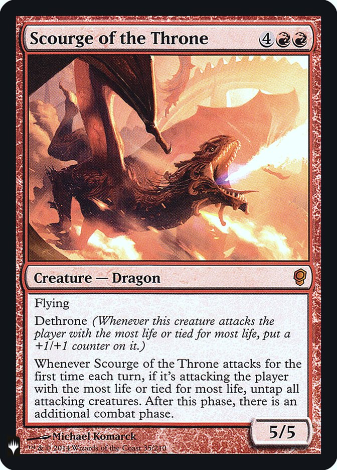 Scourge of the Throne, The list Card Art