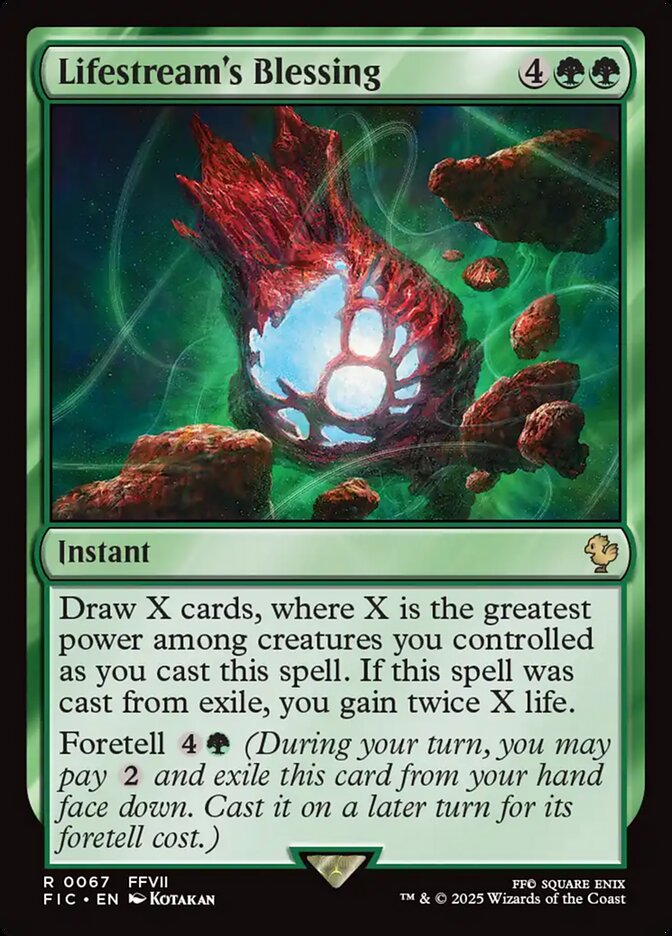 Lifestream's Blessing, Final fantasy commander Card Art
