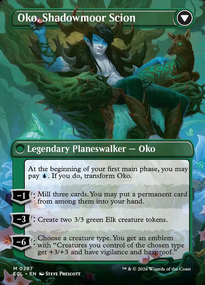 Oko, Lorwyn Liege // Oko, Shadowmoor Scion, Lorwyn Eclipsed Card Art