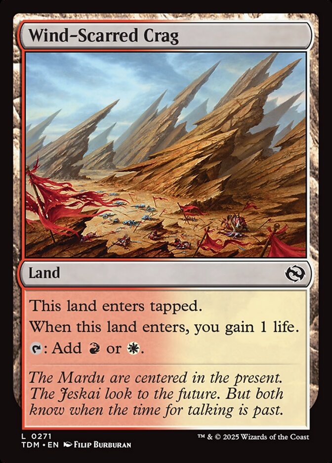 Wind-Scarred Crag, Tarkir: dragonstorm Card Art