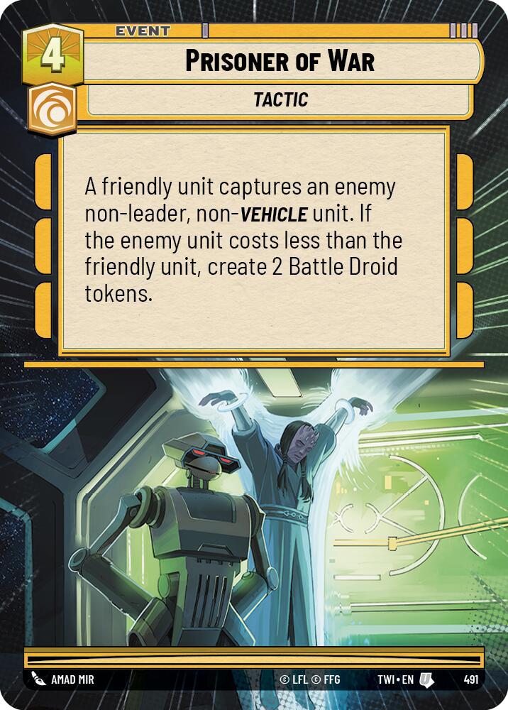 Prisoner of War, Twilight of the Republic Card Art