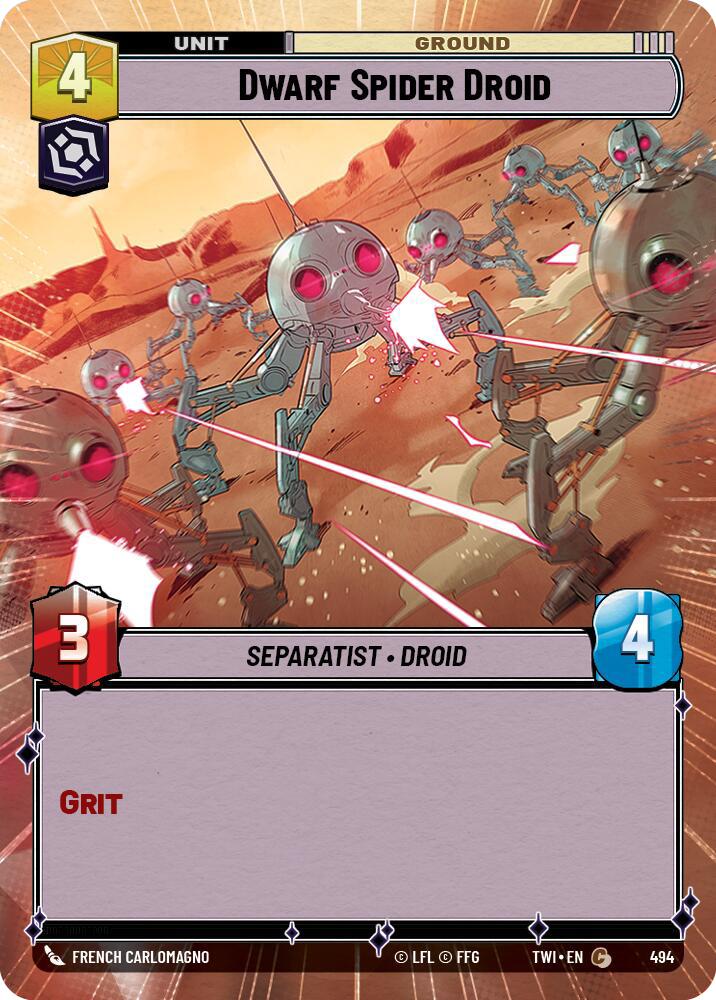 Dwarf Spider Droid, Twilight of the Republic Card Art