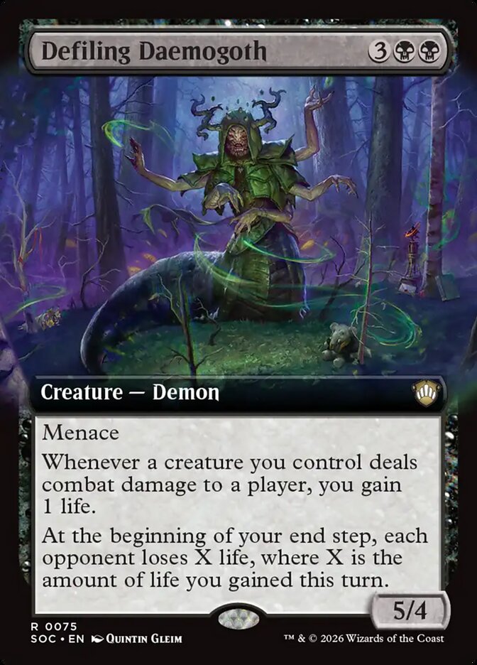Defiling Daemogoth, Secrets Of Strixhaven Commander Card Art
