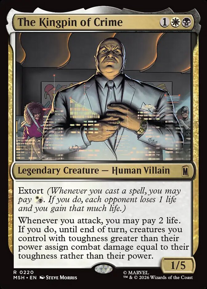 The Kingpin of Crime, Marvel Super Heroes Card Art