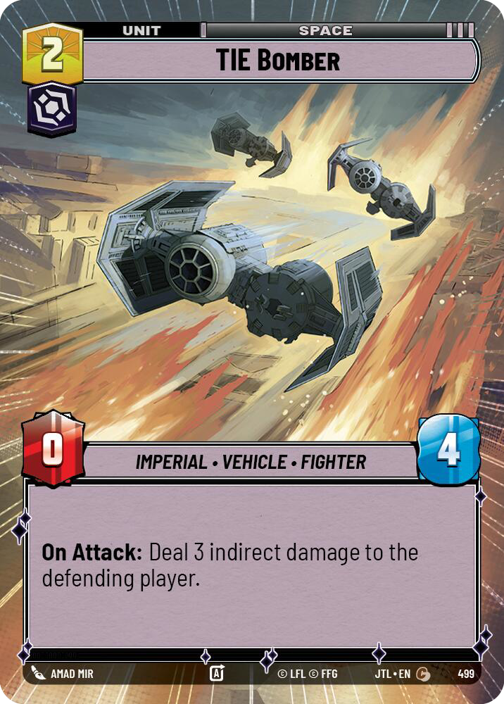 TIE Bomber, Jump to Lightspeed Card Art