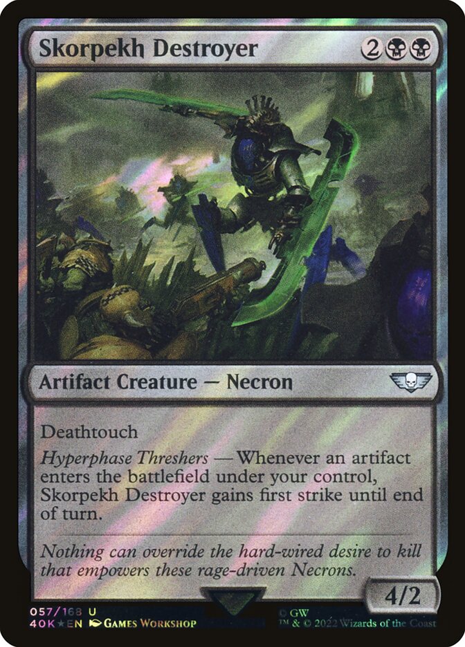 Skorpekh Destroyer, Warhammer 40,000 Commander Card Art