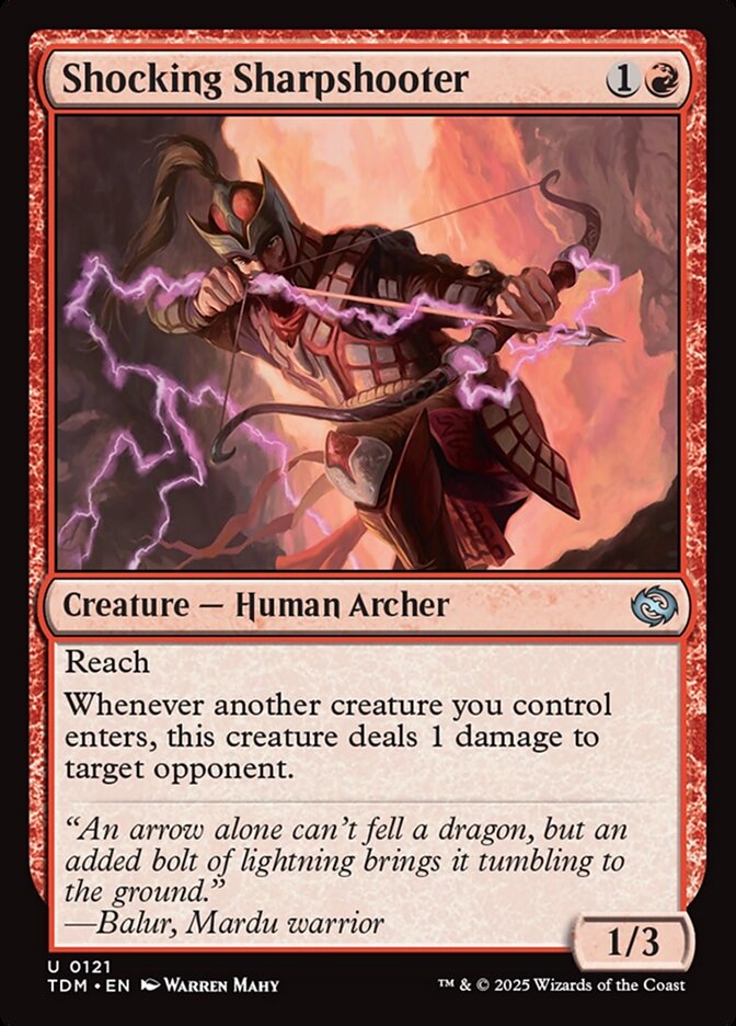 Shocking Sharpshooter, Tarkir: dragonstorm Card Art