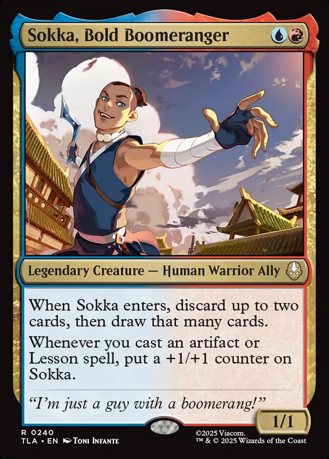 Sokka, Bold Boomeranger, Avatar: The Last Airbender Card Art