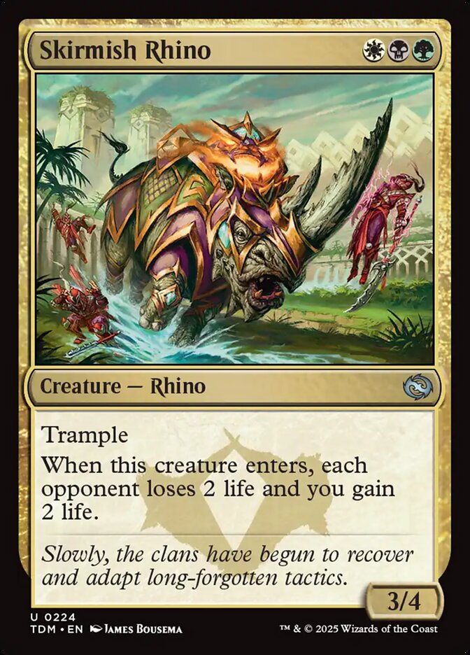 Skirmish Rhino, Tarkir: dragonstorm Card Art