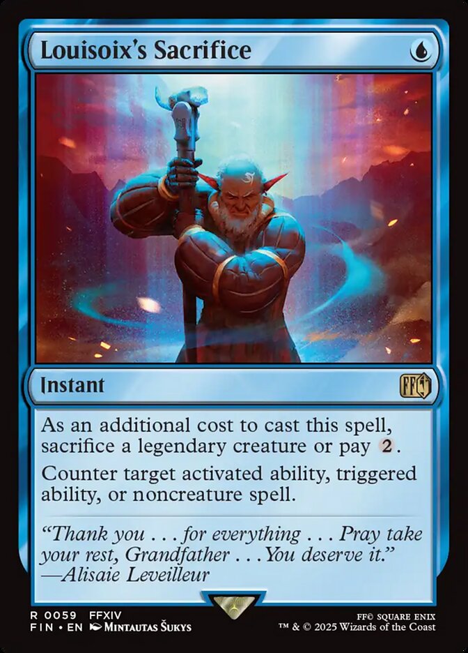 Louisoix's Sacrifice, Final fantasy Card Art