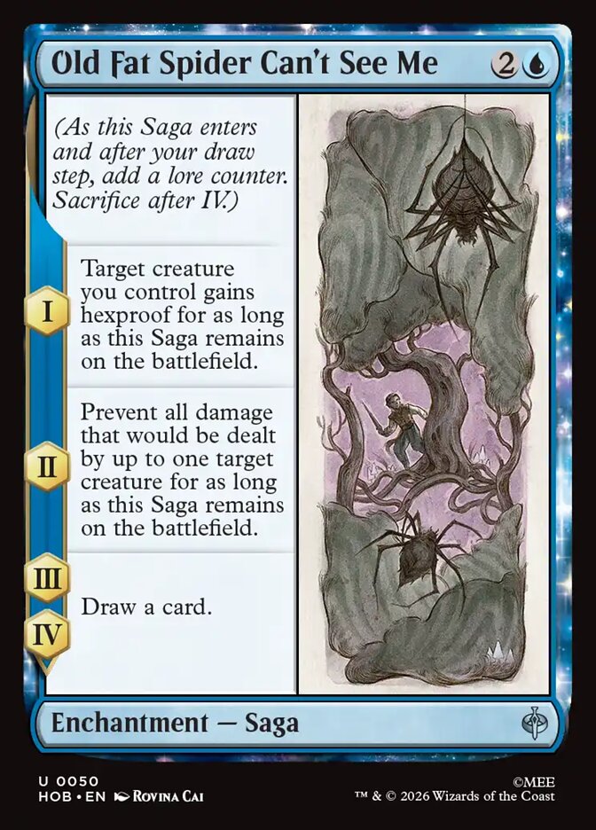 Old Fat Spider Can't See Me, The Hobbit Card Art
