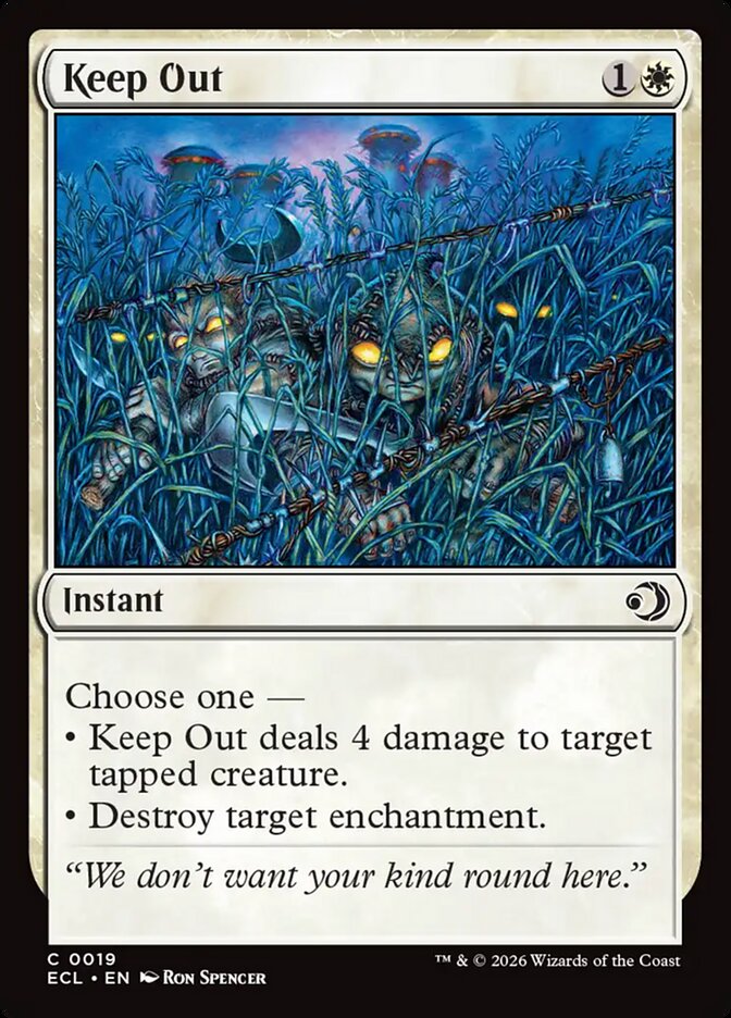Keep Out, Lorwyn Eclipsed Card Art