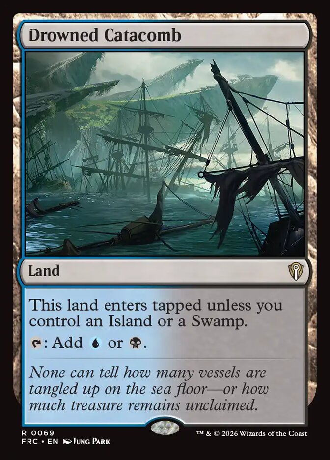 Drowned Catacomb, Reality Fracture Commander Card Art