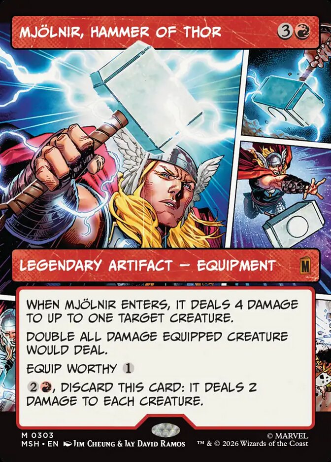 Mjölnir, Hammer of Thor, Marvel Super Heroes Card Art