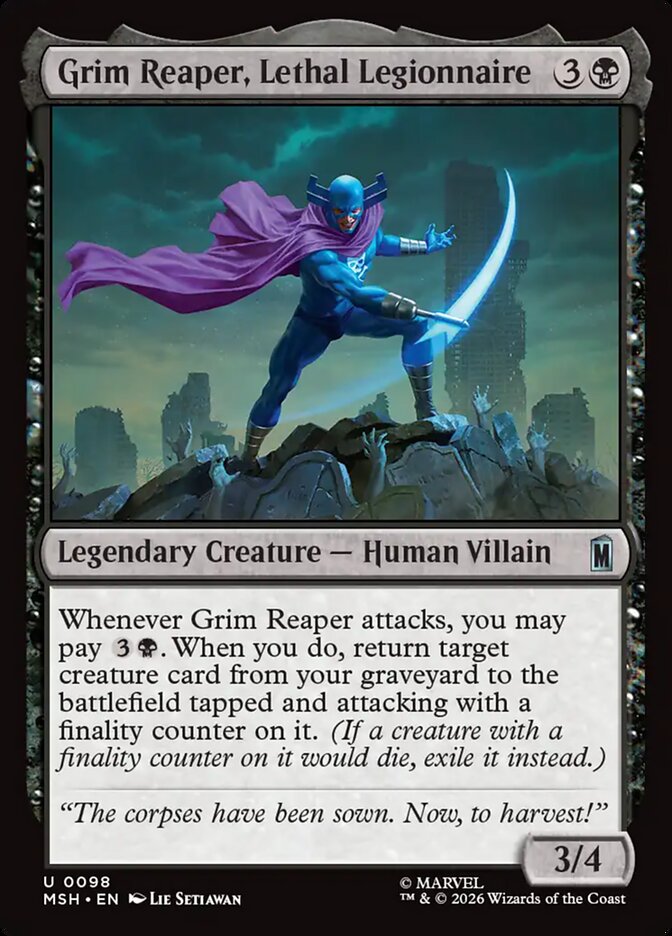 Grim Reaper, Lethal Legionnaire, Marvel Super Heroes Card Art