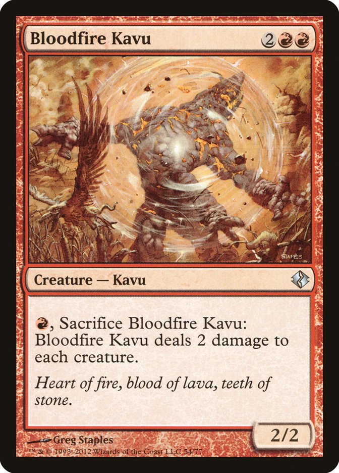 Bloodfire Kavu, Duel decks: venser vs. koth Card Art