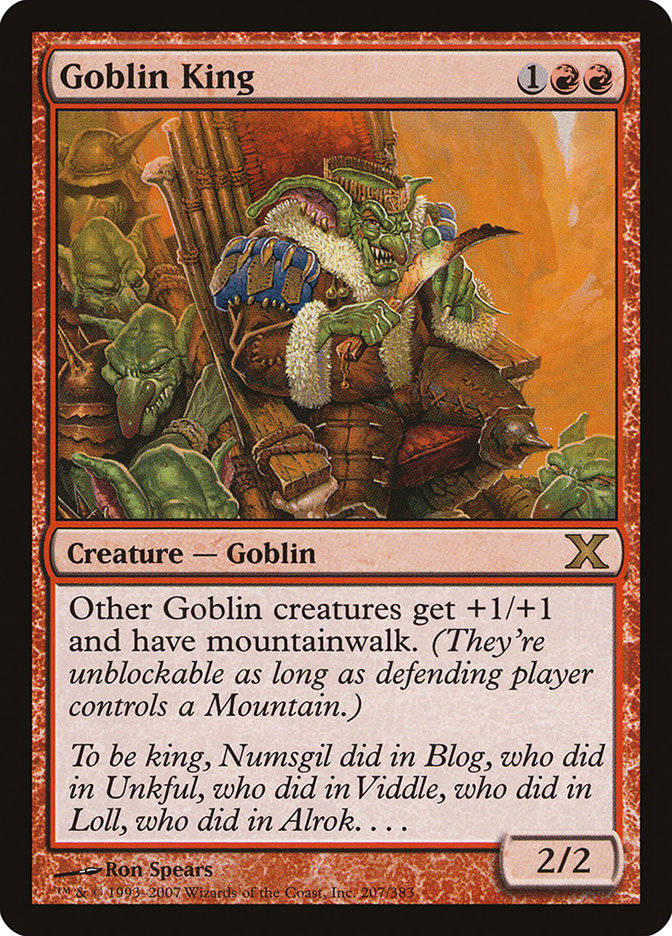 Goblin King, Tenth edition Card Art