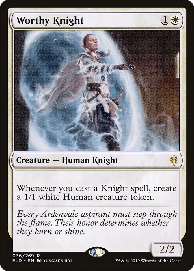 Worthy Knight, Throne of eldraine Card Art