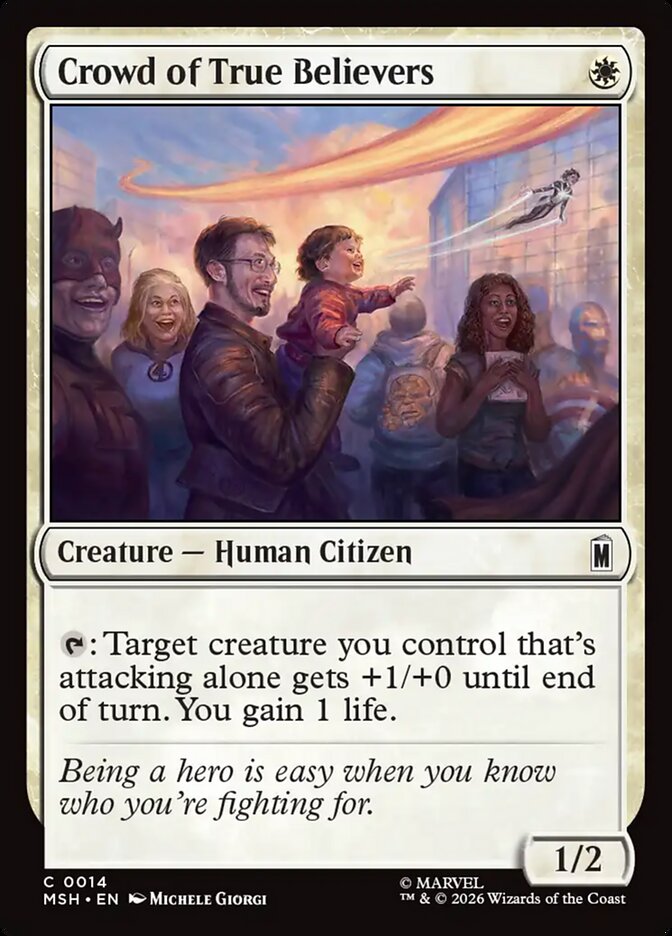 Crowd of True Believers, Marvel Super Heroes Card Art