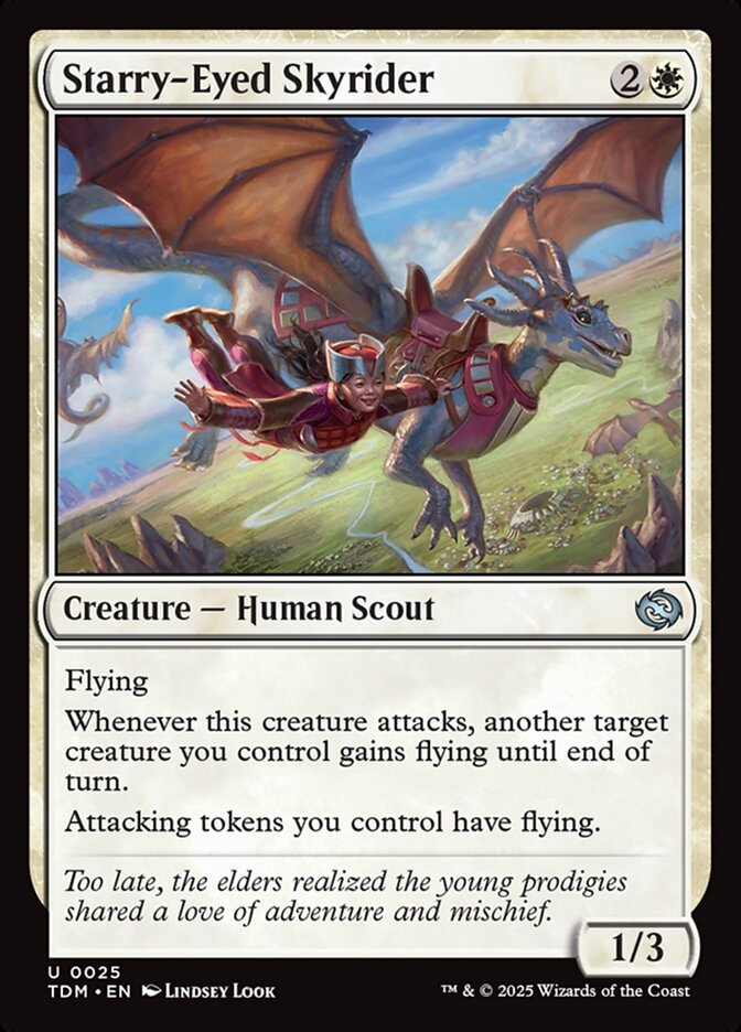 Starry-Eyed Skyrider, Tarkir: dragonstorm Card Art