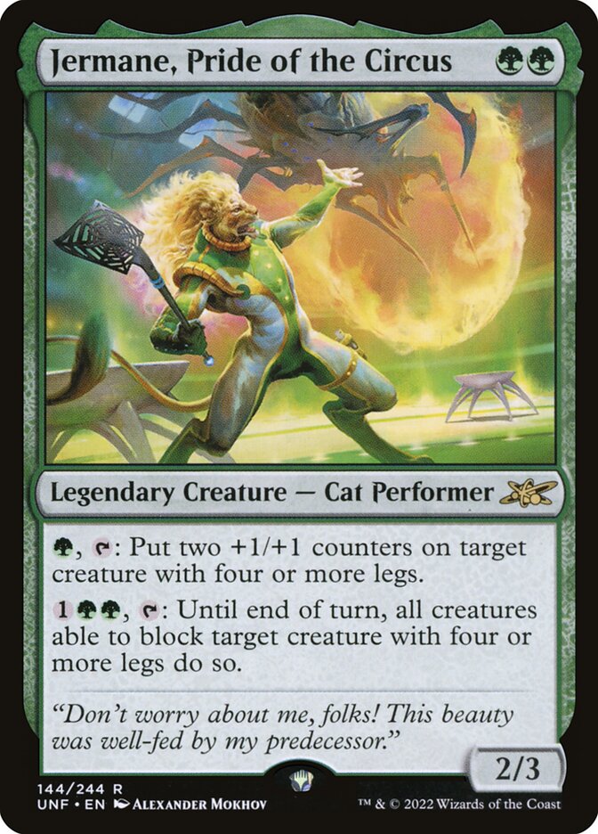 Jermane, Pride of the Circus, Unfinity Card Art