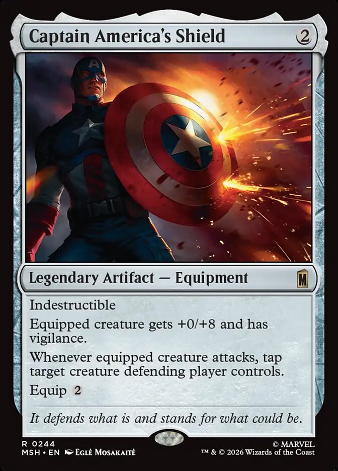 Captain America's Shield, Marvel Super Heroes Card Art