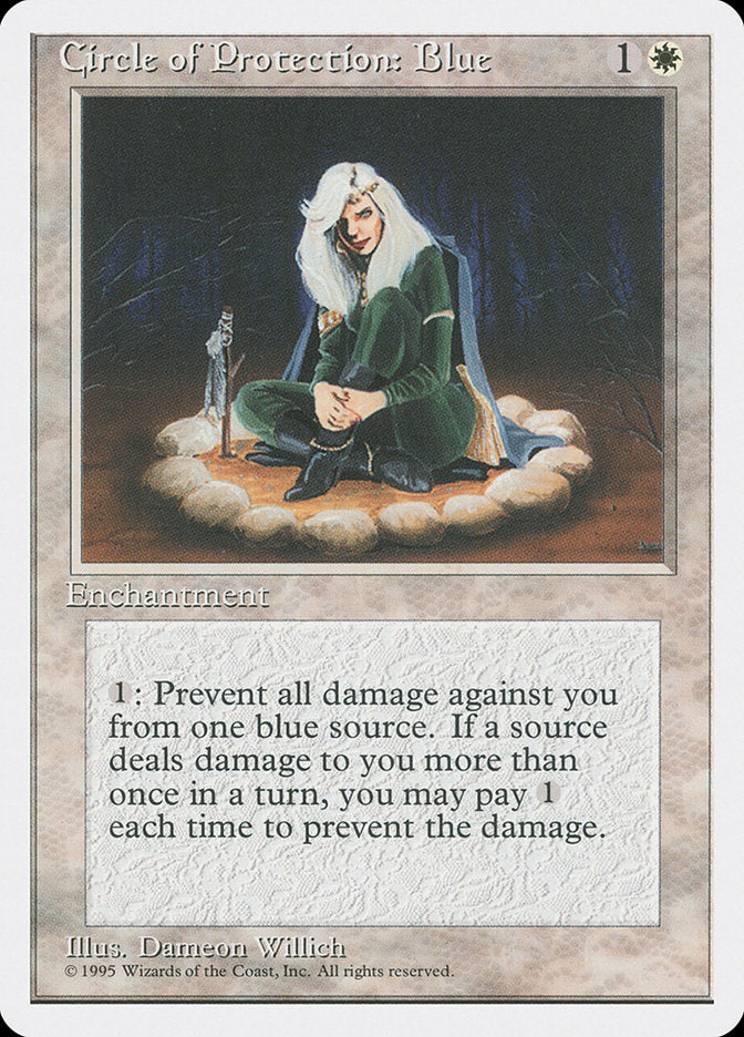 Circle of Protection: Blue, Fourth edition Card Art
